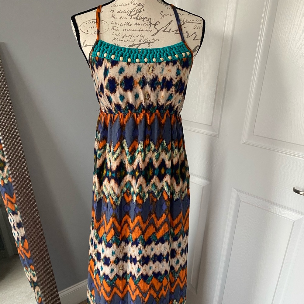 Mossimo Supply Co Multicolored Maxi Dress, Medium